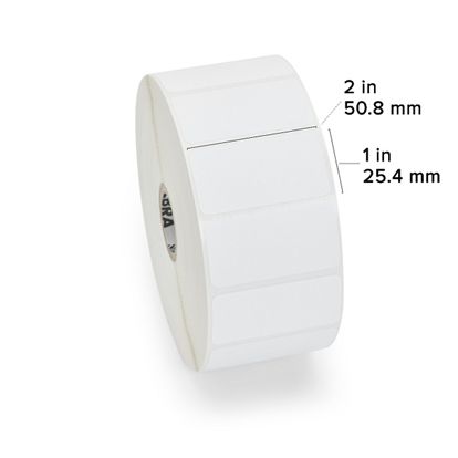 Zebra Direct Thermal Label Paper (2" x 1") 8000D Lab (1" Core) 1