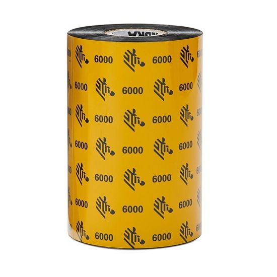 Zebra TT Ribbon Wax (6.14" x 1476') (1" Core) 1