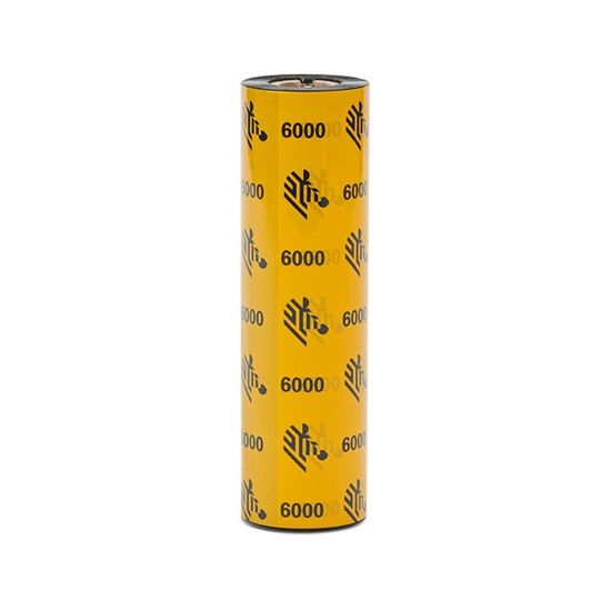 Zebra Thermal Transfer Ribbon Wax (3.31" x 243') 6000 Standard (0.5" Core) (48 Rolls/Ctn) 1