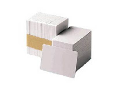 Zebra White PVC Cards (30 mil) (Low Coercivity Magnetic Stripe) (500 cards) 1