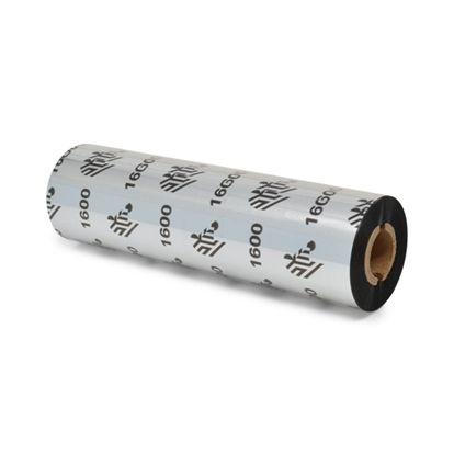 Zebra Thermal Transfer Ribbon Wax (4.33" x 229') 1600 Standard (0.5" Core) (24 Rolls/Ctn) 1