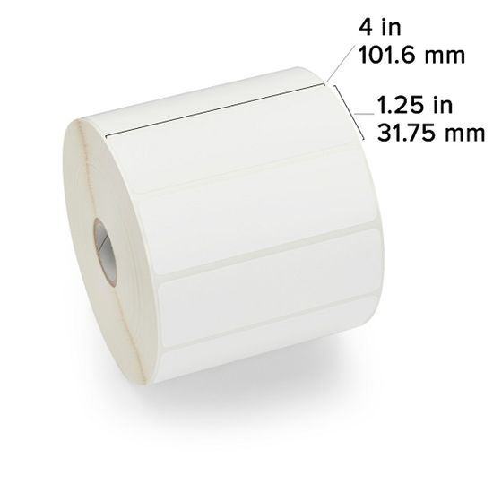 Zebra DT Label Paper (4" x 1.25") (1" Core) 1