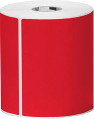 Zebra DT Label Paper Red (4" x 6") (1" Core) 1