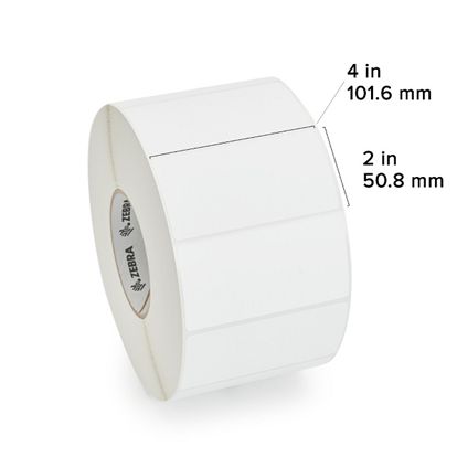 Zebra TT Label Kimdura Matte Polypro (4" x 2") (3" Core) 1