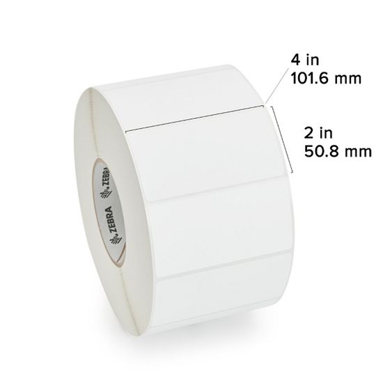 Zebra TT Label Kimdura Matte Polypro (4" x 2") (3" Core) 1
