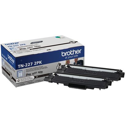 Brother High Yield Black Toner Cartridge Dual Pack (2 Pack of TN227BK) (2 x 3000 Yield) 1