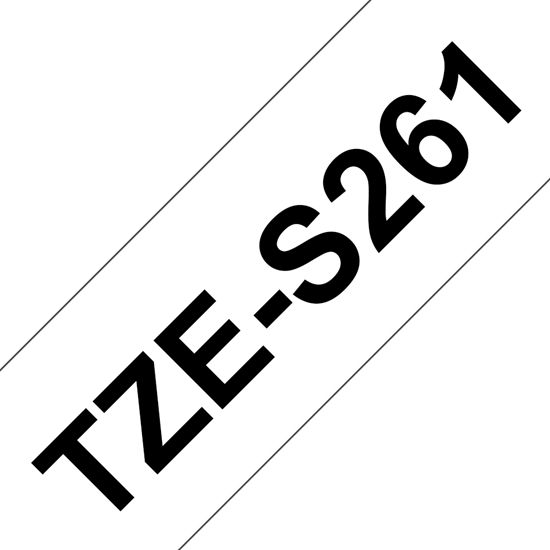 Brother 36mm (1 1/2") Black on White Extra Strength Super Adhesive Industrial Tape (8m/26.2') (1/Pkg) For use in PT-530 550 3600 9200DX 9200PC 9400 9500PC 9600 9700PC 9800PCN Only 1