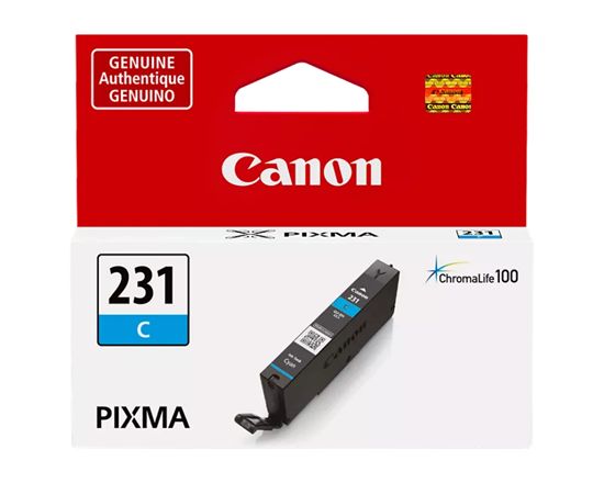 Canon (CLI-231C) Standard Yield Cyan Ink Tank (824 Yield) 1