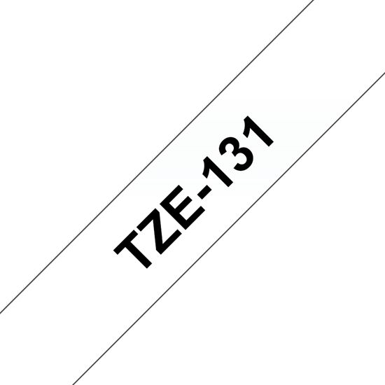 Brother 12mm (1/2") Black on Clear Laminated Tape (8m/26.2') (1/Pkg) 1
