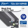 Brother 12mm (0.47") Black on White Tape (2 Pack of TZE23110) All TZ Machines 1
