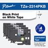 Brother 12mm (0.47") Black on White Tape (2 Pack of TZE2314) All TZ Machines 1