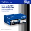 Brother High Yield Black Toner Cartridge 2-Pack (3000 Yield) 7