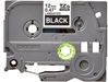 Brother 12mm (1/2") White on Black Laminated Tape (8m/26.2') (1/Pkg) For use in TZ P-Touch: All TZ Machines 2