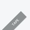 Brother P-Touch GL-100 PT-1000 1010 1090 1100 1190 1200 1230PC 1280 128AF 1290 1400 1500PC 1700 White Print on Premium Matte Gray Laminated Tape (12mm (0.47") Wide x 8m (26.2') Long) 2