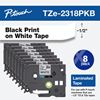Brother 12mm (0.47") Black on White Tape (2 Pack of TZE2318) All TZ Machines 1