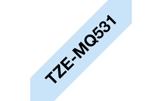 Brother 12mm (0.47")  Black on Pastel Purple (Pantone 2702C) 1