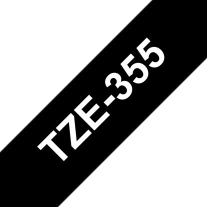 Brother 24mm (1") White on Black Laminated Tape (8m/26.2') (1/Pkg) 1