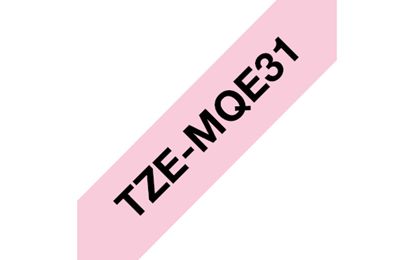 Brother 12mm (0.47")  Black on Pastel Pink (Pantone 517C) 1