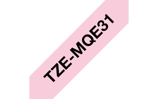 Brother 12mm (0.47")  Black on Pastel Pink (Pantone 517C) 1