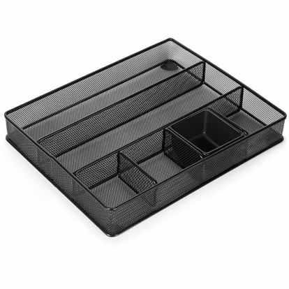 Lorell Multi-Compartment Mesh Drawer Organizer 1