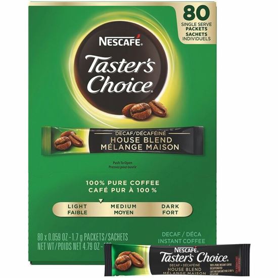 Taster's Choice Instant, Packet House Blend Decaf Coffee 1