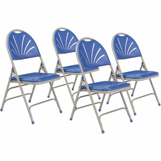 National Public Seating 1100 Series Fan-Back Folding Chair 1