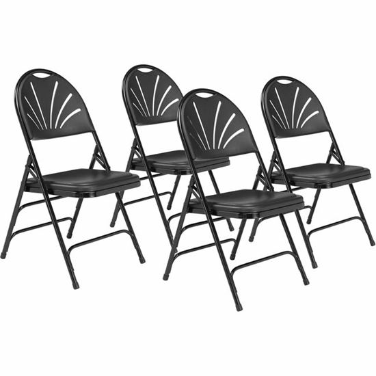 National Public Seating 1100 Series Fan-Back Folding Chair 1