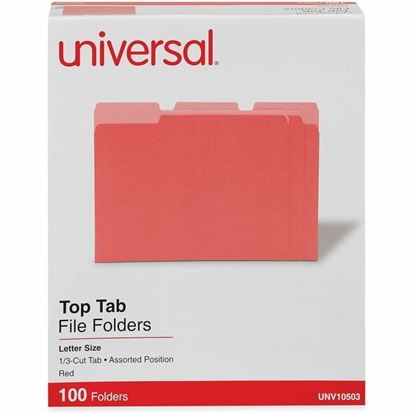 Universal Deluxe 1/3 Tab Cut Letter Recycled Top Tab File Folder 1
