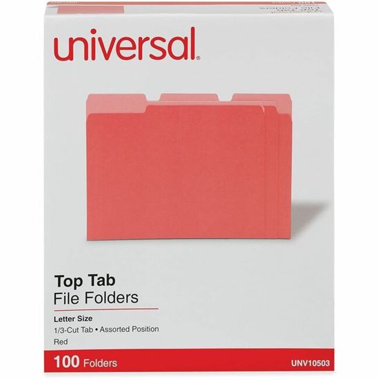 Universal Deluxe 1/3 Tab Cut Letter Recycled Top Tab File Folder 1