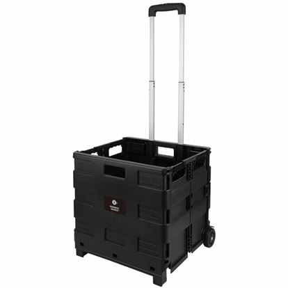 Business Source Stow-and-Go Mobile Storage Crate 1