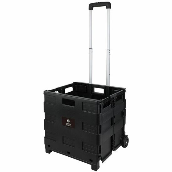 Business Source Stow-and-Go Mobile Storage Crate 1