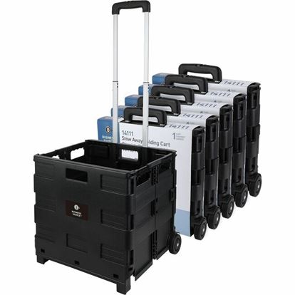 Business Source Stow-and-Go Mobile Storage Crate 1