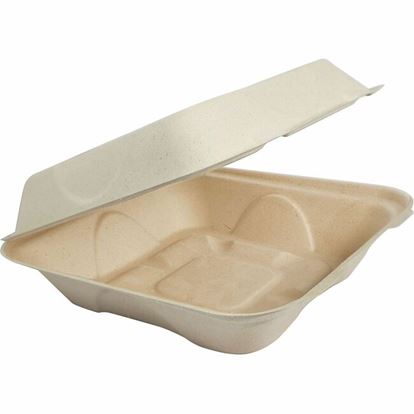 World Centric Compostable Fiber Hinged Container 1