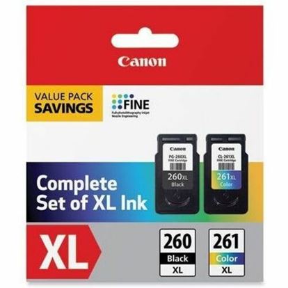 Canon PG-260 XL / CL-261 XL Original High Yield Inkjet Ink Cartridge - Value Pack - Black, Cyan, Magenta, Yellow - 2 / Pack 1