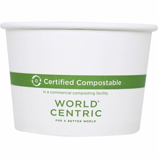 World Centric Compostable White Paper Bowl 1