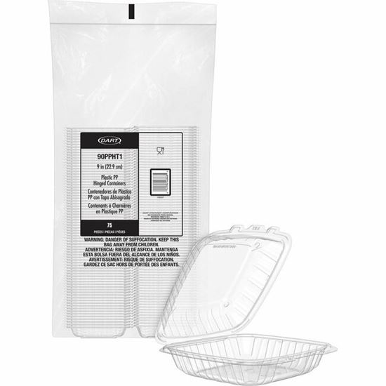 Dart 9" Hinged Food Container 1