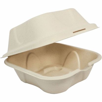 World Centric Compostable Fiber Hinged Containers 1