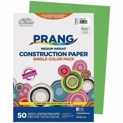 Prang Construction Paper, Bright Green, 9" x 12" , 50 Sheets 1