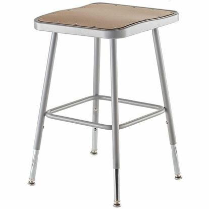 National Public Seating 6300 Series Heavy-Duty Square-Seat Stools 1