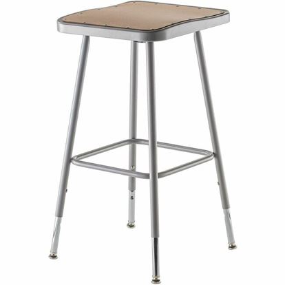 National Public Seating 6300 Series Heavy-Duty Square-Seat Stools 1