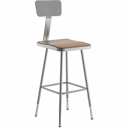 National Public Seating 6300 Series Heavy-Duty Square-Seat Stools 1