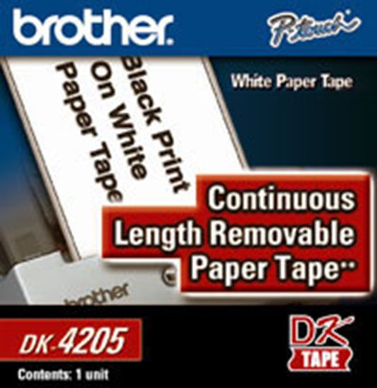 BROTHER DK4205 TAPE - BLACK/WHITE Paper and Access. 1