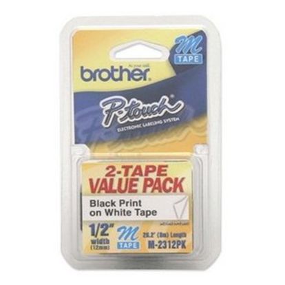 BROTHER 1/2" M TAPES - BLACK/WHITE Paper and Access. 1