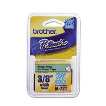 BROTHER 3/8" M TAPE - BLACK/GREEN Paper and Access. 1