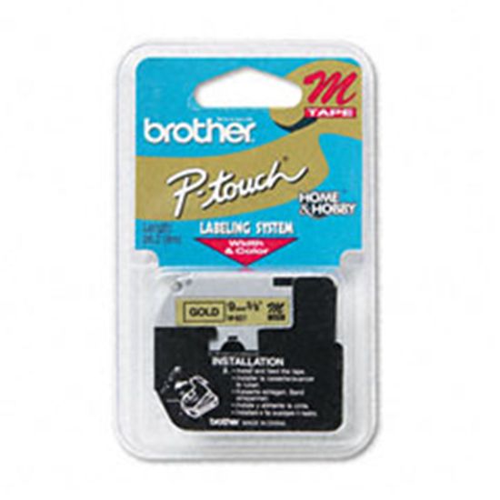 BROTHER 3/8" M TAPE - BLACK/GOLD Paper and Access. 1