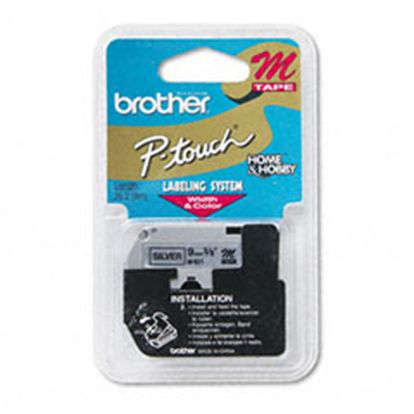 BROTHER 3/8" M TAPE - BLACK/SILVER Paper and Access. 1
