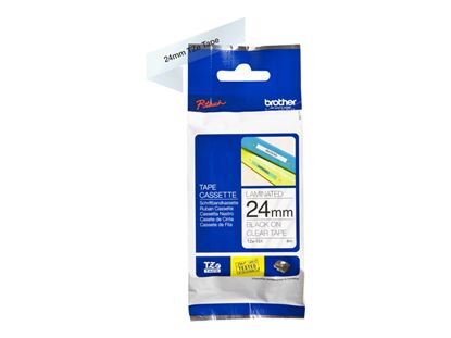BROTHER 1" TZE TAPE - BLACK/CLEAR Paper and Access. 1