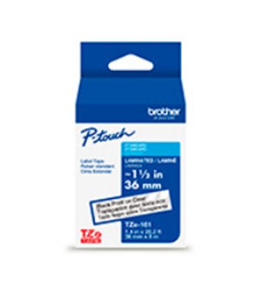 BROTHER 1.5" TZE TAPE - BLACK/CLEAR Paper and Access. 1