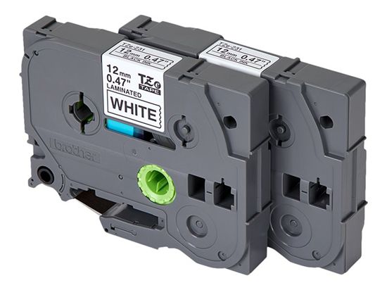 BROTHER 1/2" TZE TAPES - BLACK/WHITE Paper and Access. 1