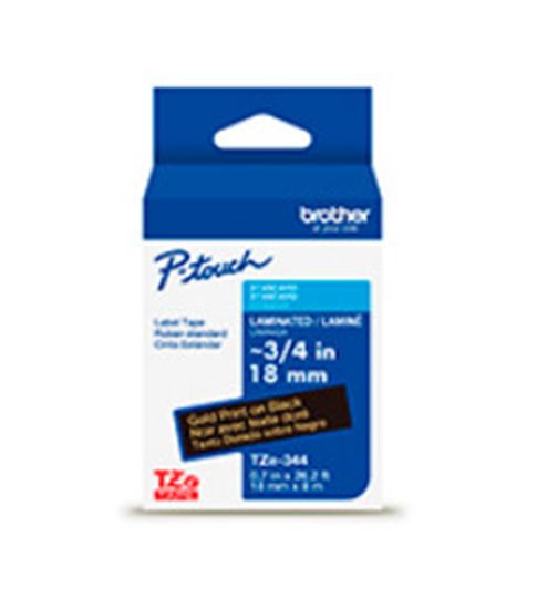 BROTHER 3/4" TZE TAPE - GOLD/BLACK Paper and Access. 1